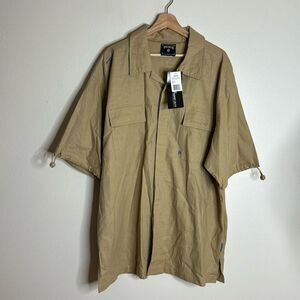 Vtg rocawear mens casual button up thick T-shirt size XL